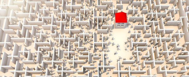 An image depicting a maze, symbolizing the complexities of estate planning and the potential for getting lost without proper guidance and planning.