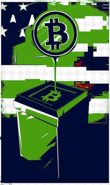 A graph showing the fluctuating electricity prices in different regions of the United States, overlaid with a Bitcoin symbol.